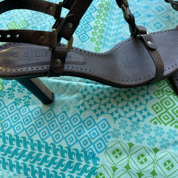 Celine Dark Brown Leather Sandals - Picture 4 of 4